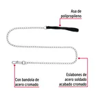 Cadena de paseo para perro de 1.2 m x 2.5 mm, FIERO 2