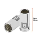 Dado de 9 mm, 12 puntas, cuadro 1/4', TRUPER 3