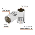 Dado de 11 mm, 12 puntas, cuadro 1/4', TRUPER 2