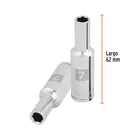 Dado largo de 7 mm, 6 puntas, cuadro 3/8', TRUPER 3