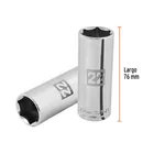 Dado largo de 22 mm, 6 puntas, cuadro 1/2', TRUPER 3