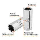 Dado largo de 23 mm, 6 puntas, cuadro 1/2', TRUPER 2