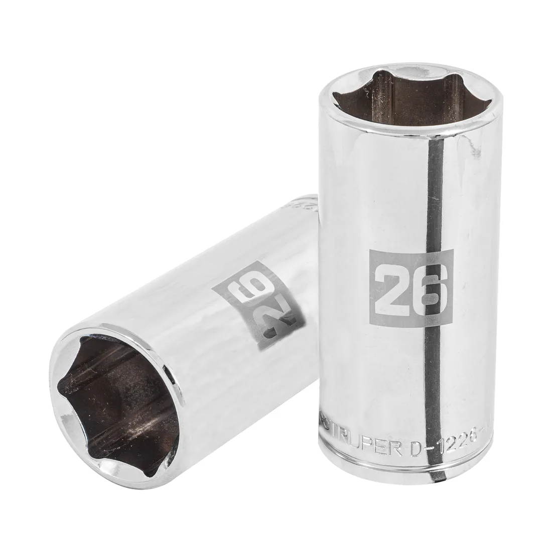 Dado largo de 26 mm, 6 puntas, cuadro 1/2', TRUPER