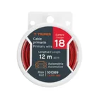 Carrete con 12 m de cable primario rojo calibre 18, TRUPER 1
