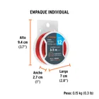 Carrete con 3.5 m de cable primario rojo calibre 12, TRUPER 5