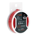 Carrete con 2.5 m de cable primario rojo calibre 10, TRUPER 1