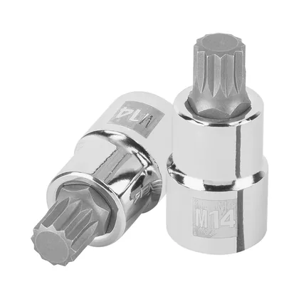 Dado punta corta bristol M14, cuadro 1/2', TRUPER