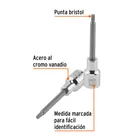 Dado punta larga bristol M5, cuadro 1/2', TRUPER 2