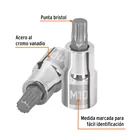 Dado punta corta bristol M10, cuadro 1/2', TRUPER 2