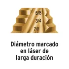 Broca escalonada titanio 12 escalones 3/16' a 7/8', EXPERT 2