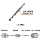Broca piloto de 1/4' para brocasierras bimetálicas, EXPERT 2