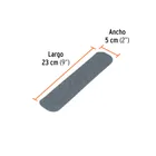 Tarjeta 6 tiras 23cm antiderrapantes grises 50mm área húmeda 2