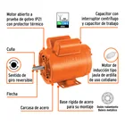 Motor eléctrico monofásico de 1 HP, baja velocidad, TRUPER 4