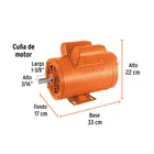 Motor eléctrico monofásico de 2 HP, baja velocidad, TRUPER 2