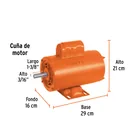 Motor eléctrico monofásico de 1 HP, alta velocidad, TRUPER 2
