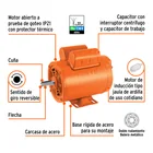 Motor eléctrico monofásico de 1 HP, alta velocidad, TRUPER 4