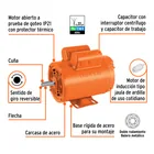 Motor eléctrico monofásico de 2 HP, alta velocidad, TRUPER 4