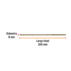 Broca para concreto 8 x 300 mm, TRUPER 3