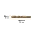 Broca para concreto 22 x 150 mm, TRUPER 3