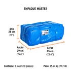 Lona de polietileno reforzada 3 x 6 m, azul, 180g/m2, TRUPER 5
