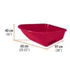 Carretilla 6 ft3 Imponchable, bastidor tubular, TRUPER 2