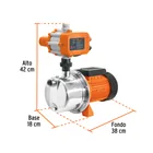 Bomba presurizadora jet acero 1 HP con control, TRUPER 3