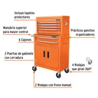 Gabinete metálico móvil, 6 cajones, 2 compartimentos, TRUPER 2