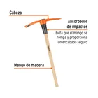 Talacho-pico 5 lb, mango de madera 36', TRUPER 2