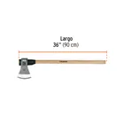 Hacha labor entera 4 lb, mango de madera 36', TRUPER 3