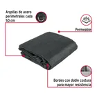 Toldo sombra 90%, raschel negro, 3m x 3m, FIERO 2