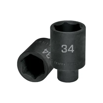 Dado largo impacto de 34 mm, 6 puntas, cuadro 1/2', TRUPER
