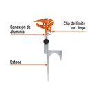 Aspersor metálico 14' dos vías, reforzado, estaca de escalón 2