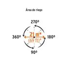 Aspersor metálico doble chorro, cabeza sola, TRUPER 3