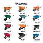 Llanta completa imponchable 16', incluye eje y baleros 4