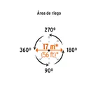Aspersor plástico 11', dos vías, estaca metálica, TRUPER 4