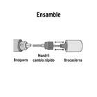 Mandril de cambio rápido con adaptadores y broca, EXPERT 3