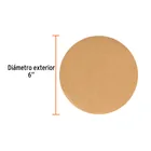 Paquete con 5 discos de lija 6' grano 60, ciegos, TRUPER 3