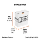 Paquete con 5 discos de lija 6' grano 60, ciegos, TRUPER 6
