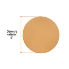 Paquete con 5 discos de lija 6' grano 320, ciegos, TRUPER 3