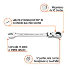 Llave combinada con matraca 17 mm flexible, EXPERT 2