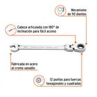 Llave combinada con matraca 3/8' flexible, EXPERT 2