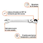Llave combinada con matraca 9/16' flexible, EXPERT 2