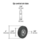 Diablo de carga de 100 kg, ruedas sólidas, balero sencillo 4