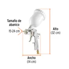 Pistola p/pintar Híbrida vaso plástico,3.0mm, TRUPER 4
