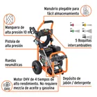 Hidrolavadora con motor a gasolina, 2,800 PSI, TRUPER 7