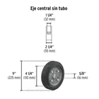 Diablo de carga de 400 kg, ruedas sólidas, doble balero 4