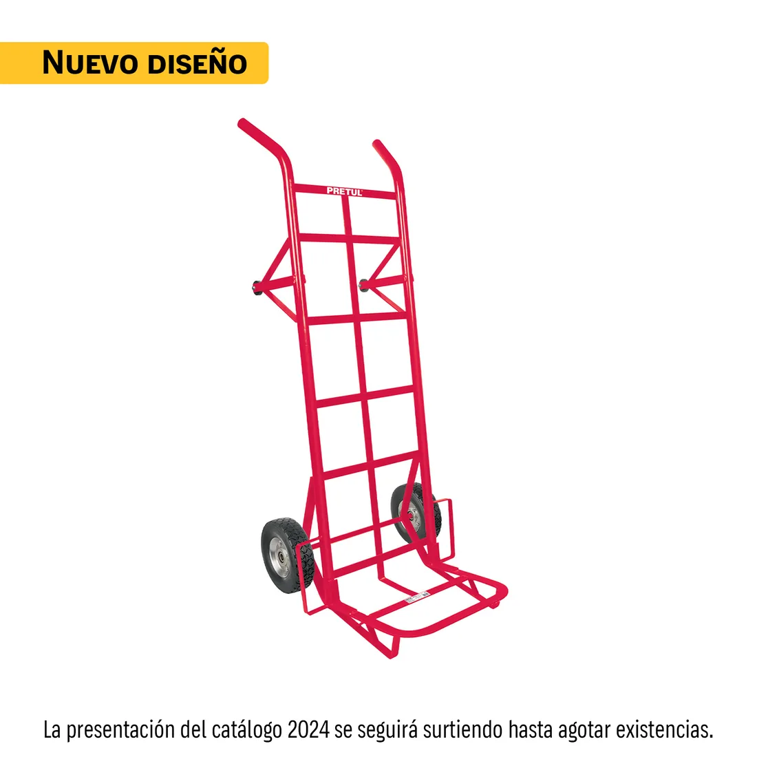 Diablo de carga de 450 kg, ruedas sólidas, doble balero