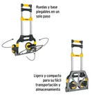 Diablo de carga, plegable de aluminio y base acero, 100 kg 5