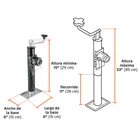 Gato fijo para remolque con base, 2000 lbs, TRUPER 5