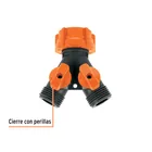 Conector 'Y' 3/4' plástico con tuerca móvil p/manguera 2